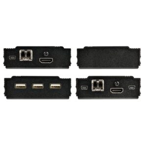 StarTech.com Extensor KVM HDMI de 4K por Fibra - Alargador de Consola Switch KVM con Vídeo HDMI y USB Remoto - hasta 300m (Multimodo) - con 2 Módulos SFP+ MMF de 10Gb - (TX/RX)