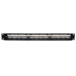 Tripp Lite N252-024 Panel de Conexiones Cat5 / Cat6 110 de 24 Puertos, para Instalación en 1U de Rack, 568B, Ethernet RJ45