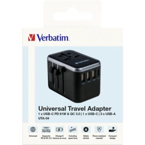 Verbatim 49546 adaptador de enchufe eléctrico Universal