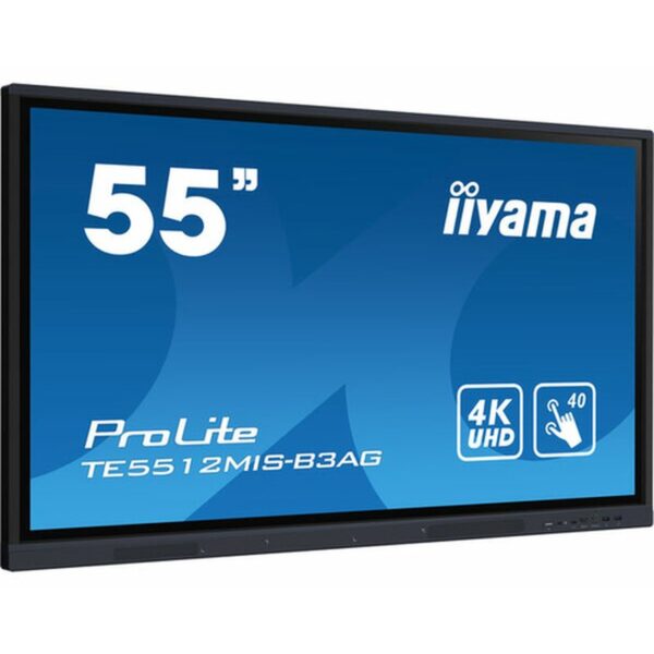 iiyama TE5512MIS-B3AG pantalla de señalización 139,7 cm (55") LCD 400 cd / m² 4K Ultra HD Pantalla táctil Procesador incorporado Android 8.0 18/7