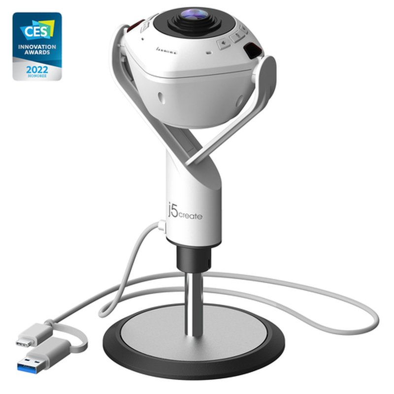 j5create JVU368-N Cámara web con altavoz alimentado por IA de 360° j5create JVU368-N Cámara web con altavoz alimentado por IA de 360°