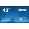 iiyama PROLITE LE4341S-B2 Pantalla plana para señalización digital 108 cm (42.5") LCD 350 cd / m² Full HD Negro 18/7