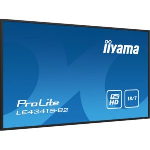 iiyama PROLITE LE4341S-B2 Pantalla plana para señalización digital 108 cm (42.5") LCD 350 cd / m² Full HD Negro 18/7