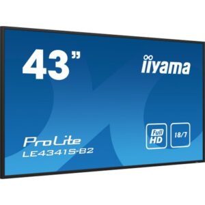 iiyama PROLITE LE4341S-B2 Pantalla plana para señalización digital 108 cm (42.5") LCD 350 cd / m² Full HD Negro 18/7