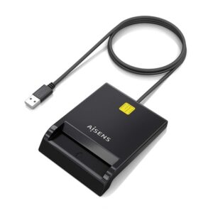 Alternative view of AISENS Lector de Tarjeta Inteligente DNI USB-C, Negro