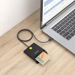 AISENS Lector de Tarjeta Inteligente DNI USB-C, Negro AISENS Lector de Tarjeta Inteligente DNI USB-C, Negro
