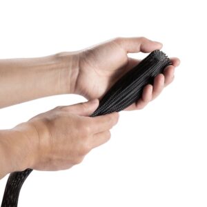 AISENS Organizador de cable poliéster 20mm, Negro, 1.0m AISENS Organizador de cable poliéster 20mm, Negro, 1.0m