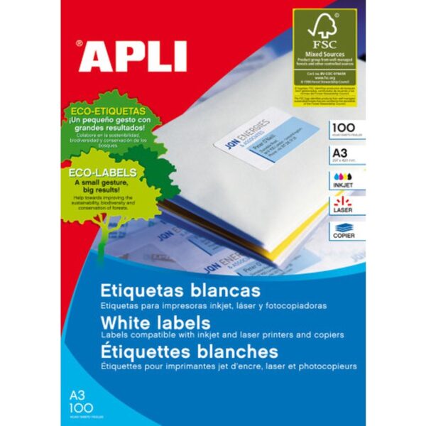 APLI 11352 etiqueta de impresora Blanco