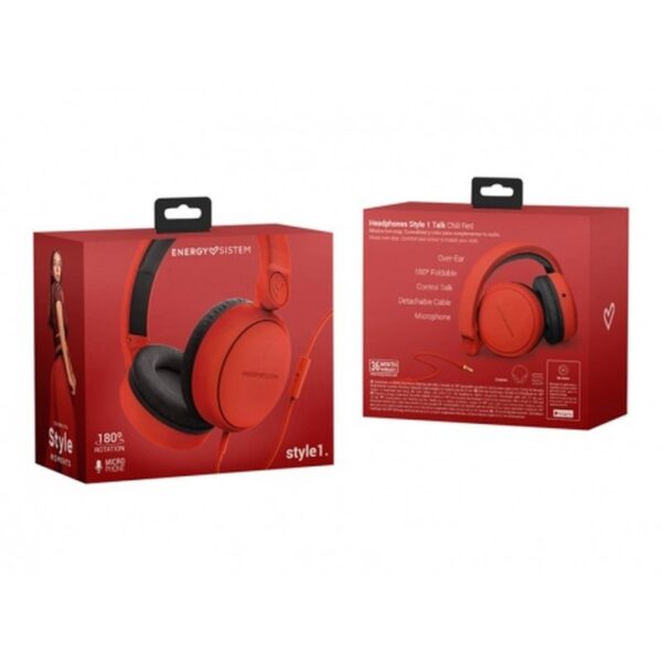 AURICULAR + MIC ENERGY STYLE 1 TALK JACK RED