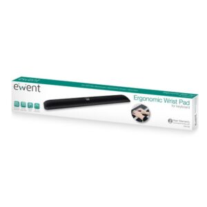 Ewent EW3180 descansa muñecas Poliéster, Caucho Negro Ewent EW3180 descansa muñecas Poliéster, Caucho Negro