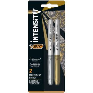 Alternative view of BLISTER 2 MARCARDORES PERMANENTE ORO / PLATA BIC 900340