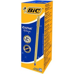 BOLIGRAFO CRISTAL CELEBRATE TRAZO 0,4 MM. COLOR ORO BIC 9213401 | PACK 20 UNIDADES