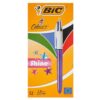 BOLIGRAFO DE 4 COLORES SHINE 1MM CON CUERPO PURPURA METÁLICO BIC 982876 | PACK 12 UNIDADES