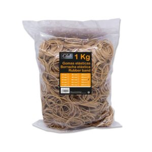 BOLSA 1 KG. GOMAS ELASTICAS Nº 180 DE 18 CM. LARGO OFFICE CLUB 320517