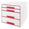Leitz WOW CUBE Rojo, Blanco