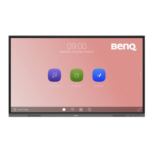 BenQ RE8603 Panel plano interactivo 2,18 m (86") LED 400 cd / m² 4K Ultra HD Negro Pantalla táctil Procesador incorporado Android 11 18/7