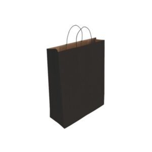 Bismark 329843 bolsa de papel Negro | PACK 25 UNIDADES