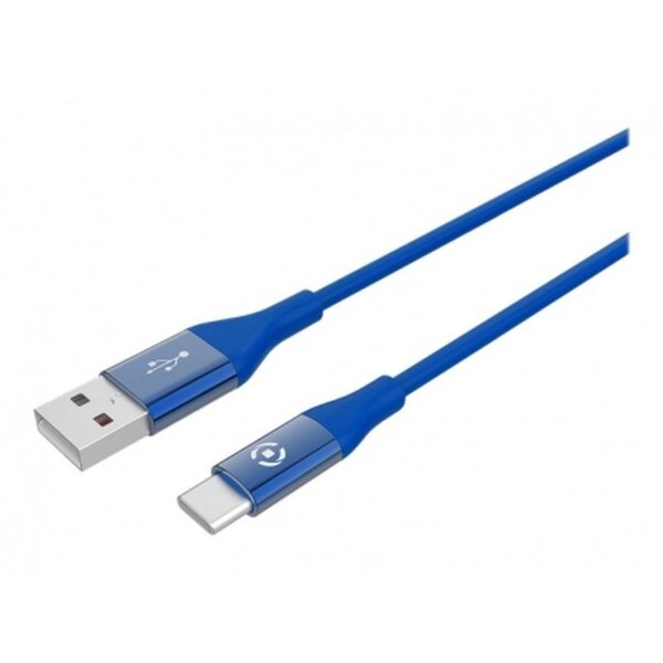 CABLE CELLY USB MACHO / USB-C MACHO 1M BLUE
