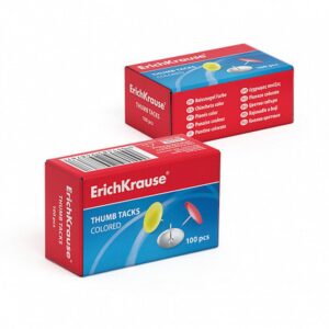 Alternative view of CAJA 100 CHINCHETAS DE COLORES ERICH KRAUSE 24876