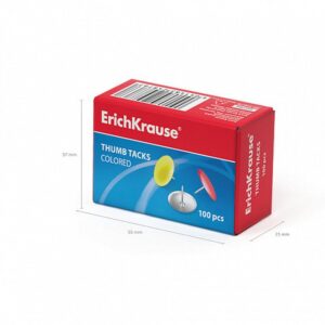 CAJA 100 CHINCHETAS DE COLORES ERICH KRAUSE 24876