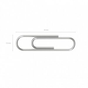 Alternative view of CAJA 100 CLIPS DE PAPEL NIQUELADOS 33MM ERICH KRAUSE 7856