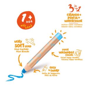 CAJA 10 LÁPICES 3 EN 1 + SACAPUNTAS CARIOCA BABY 42818 CAJA 10 LÁPICES 3 EN 1 + SACAPUNTAS CARIOCA BABY 42818