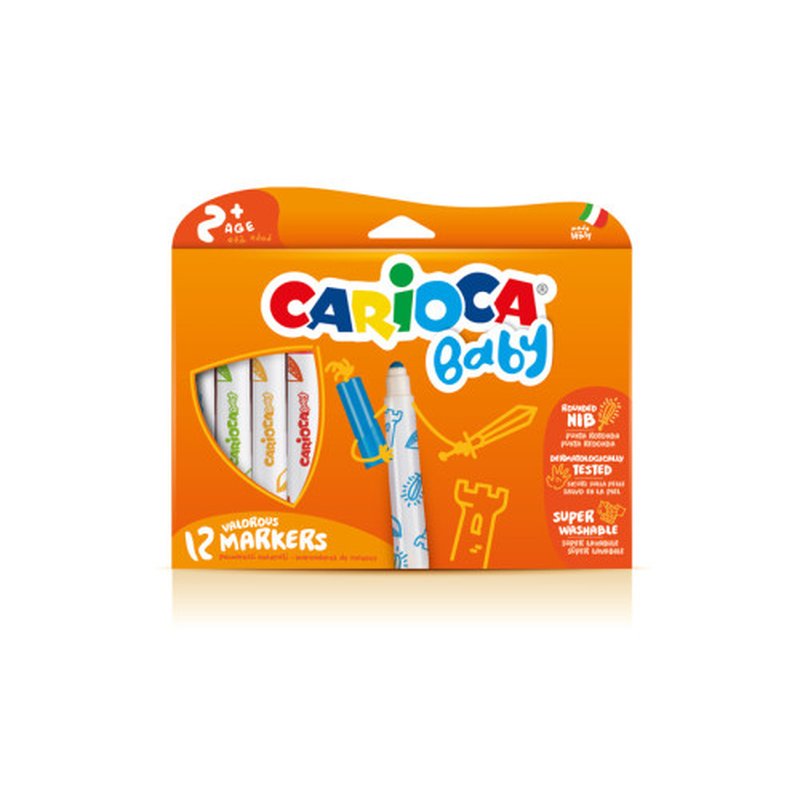 CAJA 12 ROTULADORES VALOROUS MARKER CARIOCA BABY 42814 CAJA 12 ROTULADORES VALOROUS MARKER CARIOCA BABY 42814