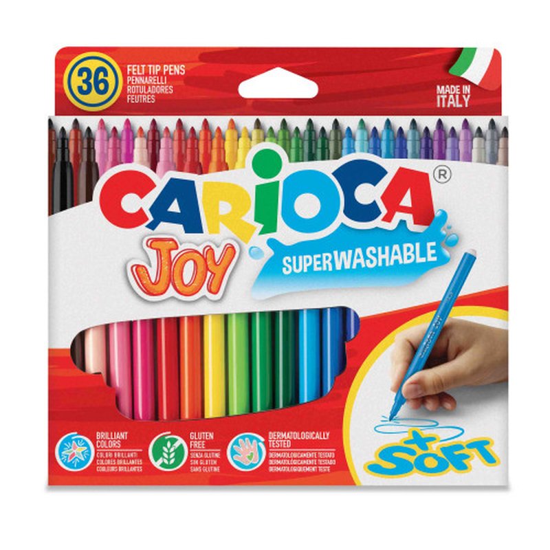 CAJA 36 ROTULADORES COLORES JOY CARIOCA 40616 CAJA 36 ROTULADORES COLORES JOY CARIOCA 40616