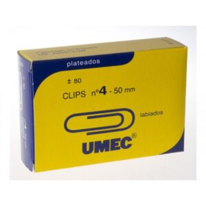 CAJA 80 CLIP PLATEADO 50MM U201400 UMEC | PACK 10 UNIDADES