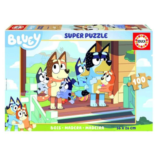 CAJA PUZZLE MADERA BLUEY 100 PIEZAS EDUCA BORRAS 19967 EDUCA 19967