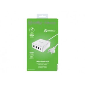 Celly PSUSBC60WWH cargador de dispositivo móvil Universal Blanco Corriente alterna Carga rápida Interior
