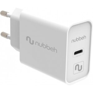 CARGADOR USB-C NUBBEH 20W PD 3.0 WHITE PARA CASA