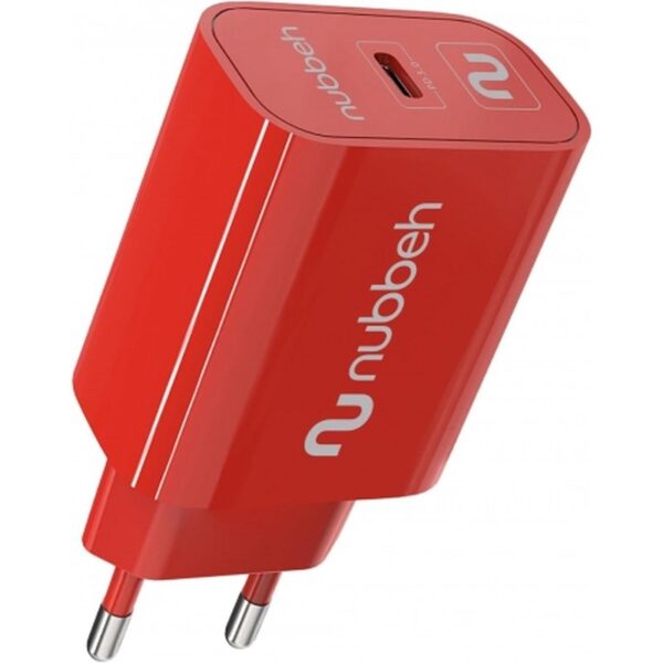 CARGADOR USB-C NUBBEH 25W 3A PD 3.0 RED PARA CASA