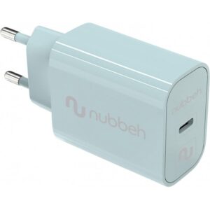 CARGADOR USB-C NUBBEH 25W 3A PD 3.0 TURQUOISE PARA CASA