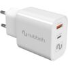 CARGADOR USB NUBBEH DUAL 30W USB + USB-C WHITE PARA CASA CARGADOR USB NUBBEH DUAL 30W USB + USB-C WHITE PARA CASA