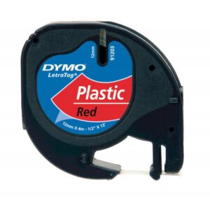 Alternative view of ROLLO ETIQUETAS DYMO LT 12MMX4M BLACK/RED