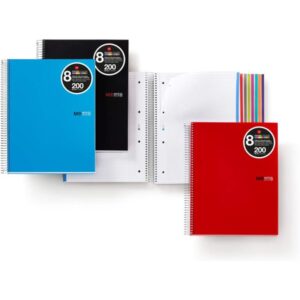 CUADERNO ESPIRAL NB-8 A4 200 HOJAS 5X5MM POLIPROPILENO NEGRO MIQUELRIUS 42006