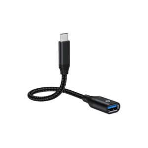 Conceptronic ABBY18B cambiador de género para cable USB-C USB-A Negro
