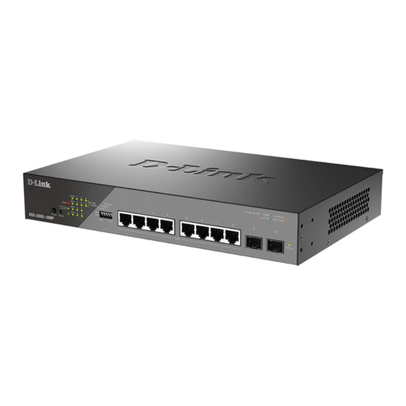D-Link DSS-200G-10MP/E switch Gestionado L2 Gigabit Ethernet (10/100/1000) Energía sobre Ethernet (PoE) 1U Gris - Imagen 3