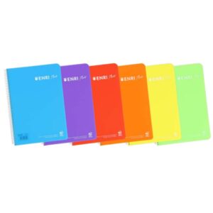 ENRI Plus cuaderno y block 80 hojas Colores surtidos | PACK 5 UNIDADES