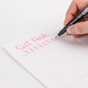 ESTUCHE 6 ROTULADORES BASE DE AGUA FUDENOSUKE PARA PAPEL OSCURO COLORES PASTEL TOMBOW WS-BS-6P