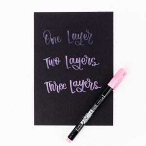 ESTUCHE 6 ROTULADORES BASE DE AGUA FUDENOSUKE PARA PAPEL OSCURO COLORES PASTEL TOMBOW WS-BS-6P