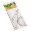 ESTUCHE CON REGLA / ESCUADRA / CARTABON Y SEMICIRCULO 30 CM. PLASTICO FAIBO 806