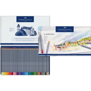 ESTUCHE DE METAL CON 36 LÁPICES DE COLORES ACUARELABLES GOLDFABER. FABER CASTELL 114636 ESTUCHE DE METAL CON 36 LÁPICES DE COLORES ACUARELABLES GOLDFABER. FABER CASTELL 114636