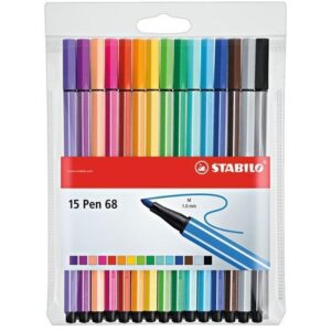STABILO Pen 68 rotulador Multicolor 15 pieza(s)