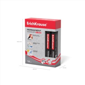 ErichKrause P-400 marcador 1 pieza(s) Punta redonda Negro | PACK 12 UNIDADES