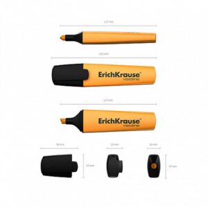 FLUORESCENTE VISIOLINE V-12, COLOR: NARANJA ERICH KRAUSE 32499 | PACK 10 UNIDADES