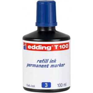 FRASCO TINTA PARA RELLENAR 100ML AZUL EDDING T100-03