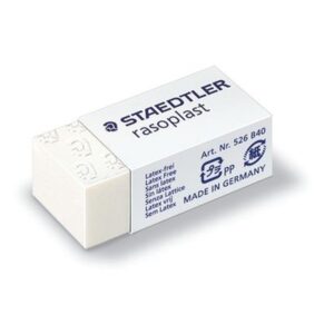 GOMA DE BORRAR RASOPLAST (33X16X13 MM) STAEDTLER 526 B40 | PACK 40 UNIDADES