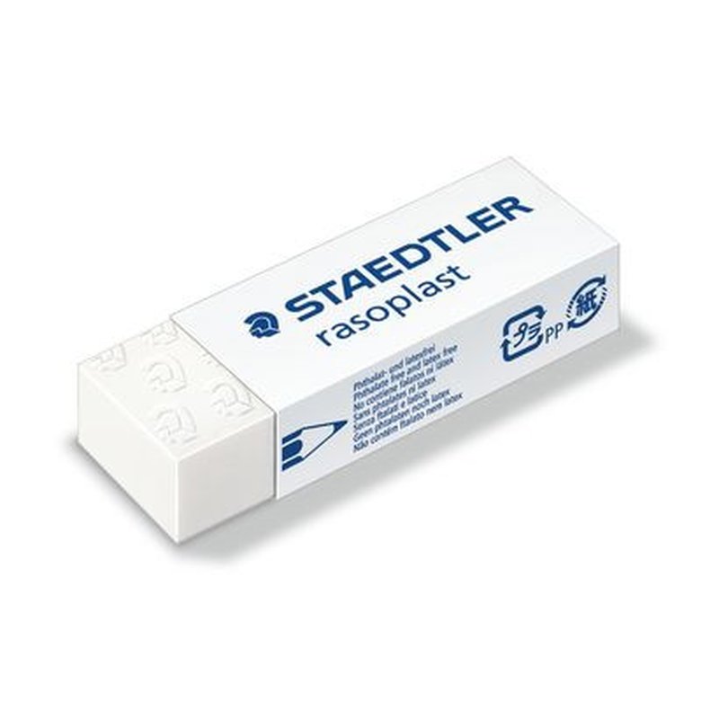 GOMA DE BORRAR RASOPLAST (65X23X13 MM) STAEDTLER 526 B20 | PACK 20 UNIDADES GOMA DE BORRAR RASOPLAST (65X23X13 MM) STAEDTLER 526 B20 | PACK 20 UNIDADES